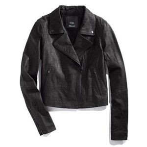 Madewell x Veda Washed Leather Moto Jacket